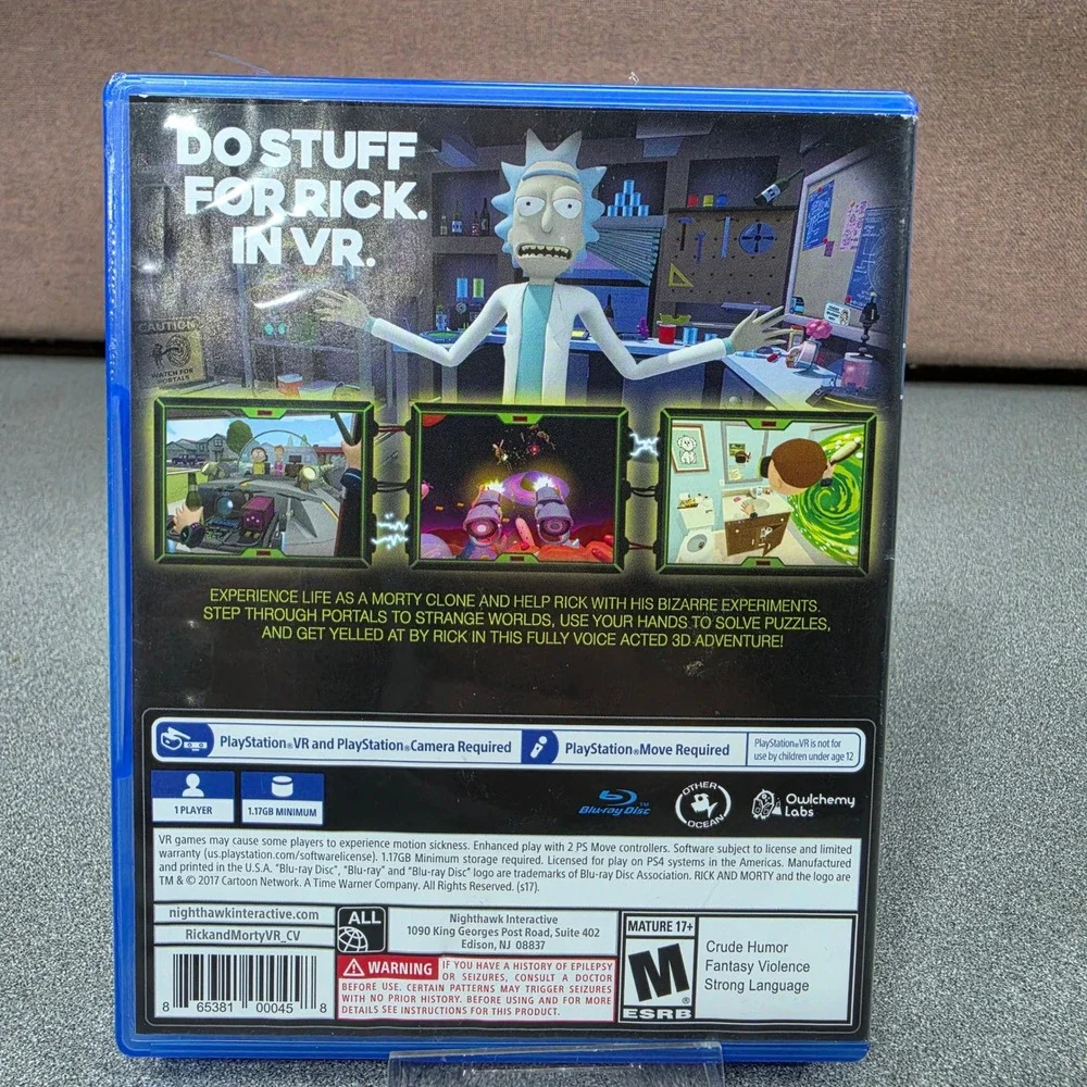 Rick and Morty Virtual Rick-ality PS4 PlayStation VR Game Excellent PSVR